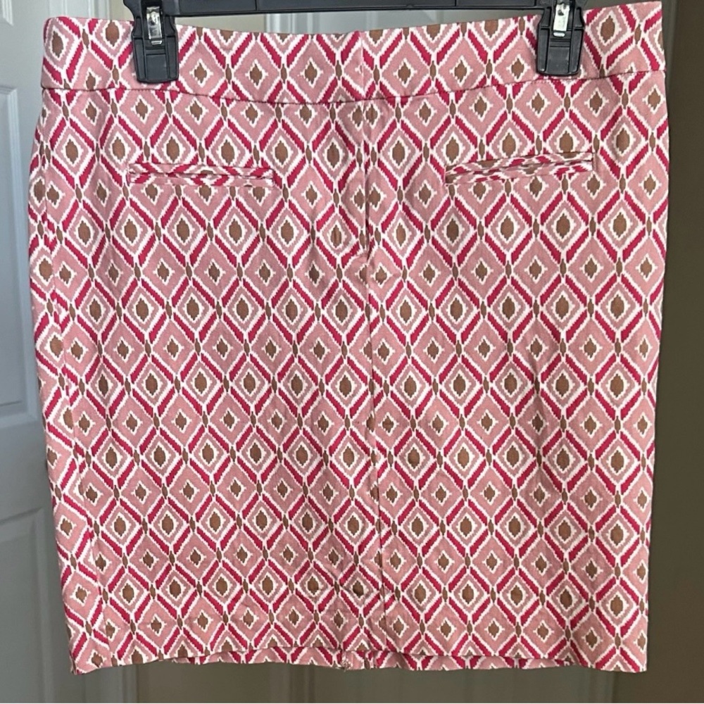 Dalia Collection Pink Geometric Print Skirt